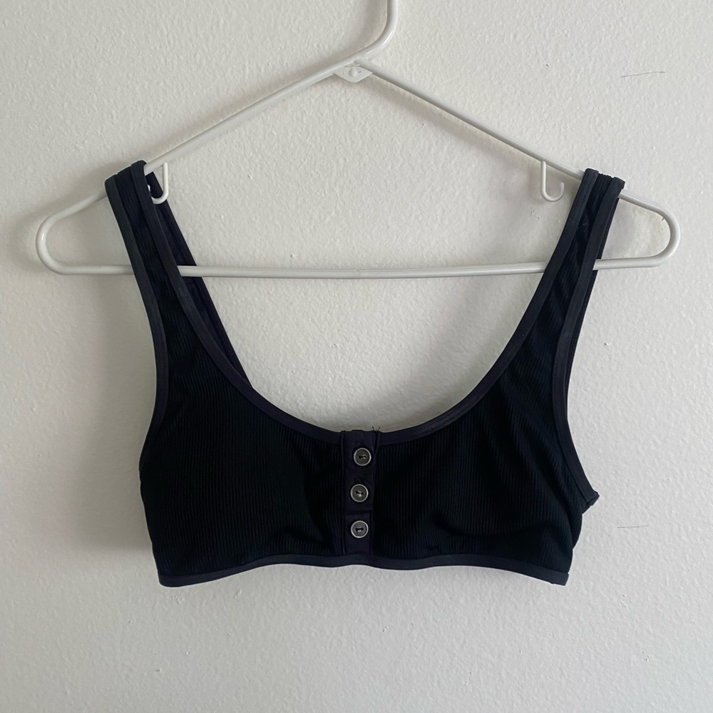 L*Space Black Robbie Bikini Top Size S